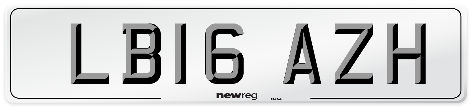 LB16 AZH Number Plate from New Reg